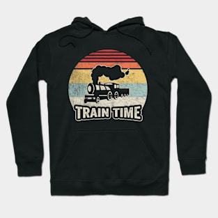 Train Time Funny Train Railroad Railway Train Engineer Train Fan Gift Hoodie